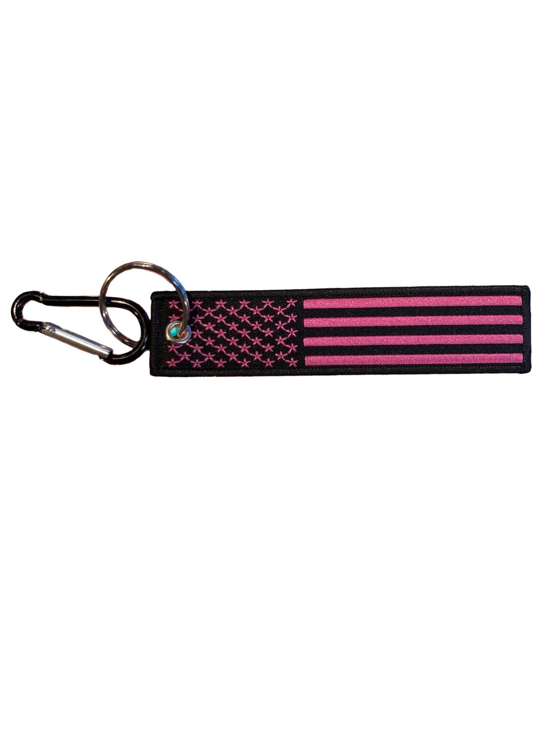 Pink Flag Keychain
