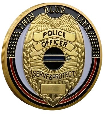 Challenge Coin Police Officer Serve & Protect Badg