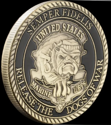 Challenge Coins USMC Dogs of War 