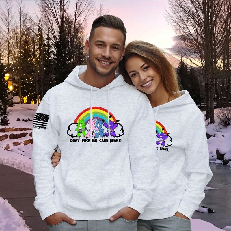 Don't Fucking Care Bears Ash Hoodie Don't Fucking Care Bears Ash Hoodie