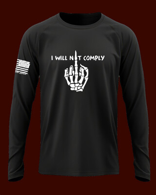 I Will Not Comply Black/White L/S