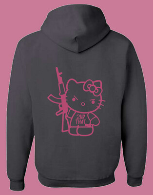 2nd Amendment Kitty Hoodie Charcoal