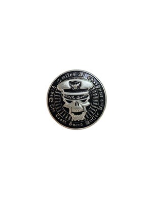 Challenge Coin Coast Guard Death Smiles Skull 