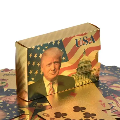 Donald Trump Playing Cards Gold