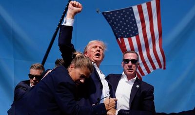 Trump Assassanation Atempt (Bloody) Flag 3x5 