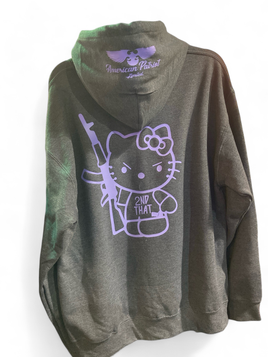 2ND Amendment Kitty Hoodie 2 Tone Grey/Black 2ND Amendment Kitty Hoodie 2 Tone Grey/Black