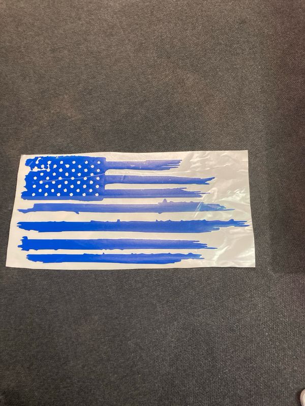  Tattered Flag33"X18.5"Decal
