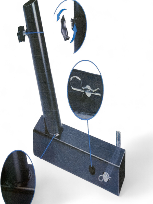 Bed Rail Flag Pole Mount Steel