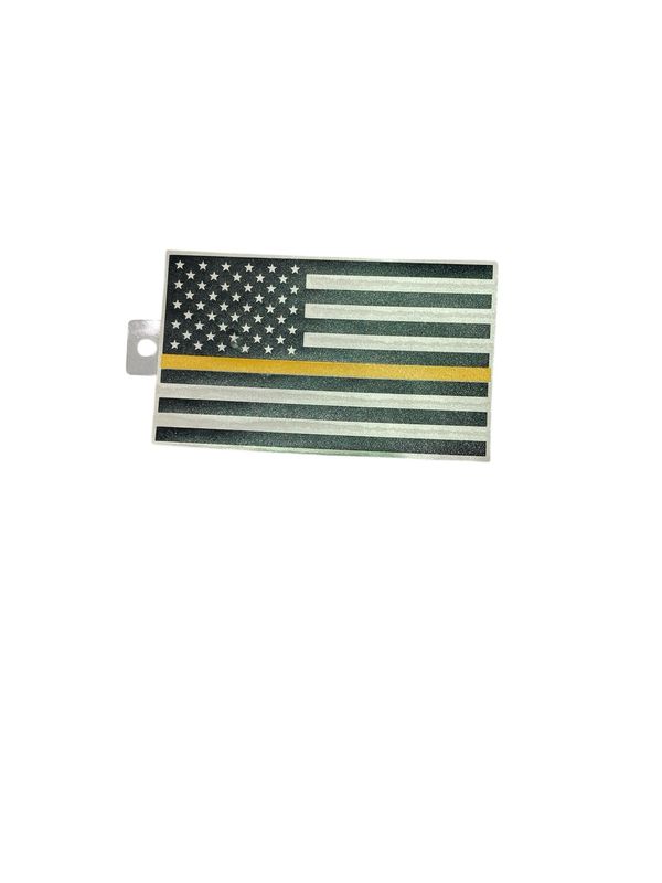 Traditional Yellow Line Flag 6X3.5 Decal