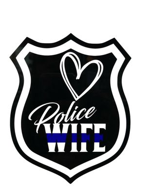 Police Wife Decal 3.5"