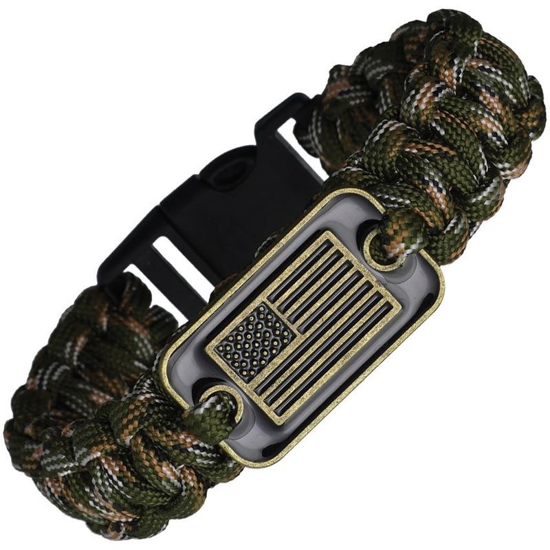 Paracord Braclet w/ Black & Gold Flag