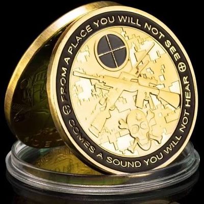 Challenge Coin Sniper You Can Run/Die Tired