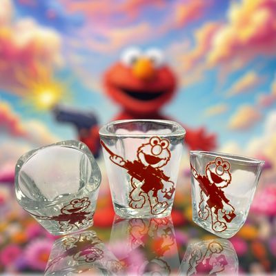 Elmo 50cal Square Shot Glass