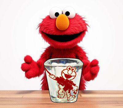 Elmo 50cal Square Shot Glass