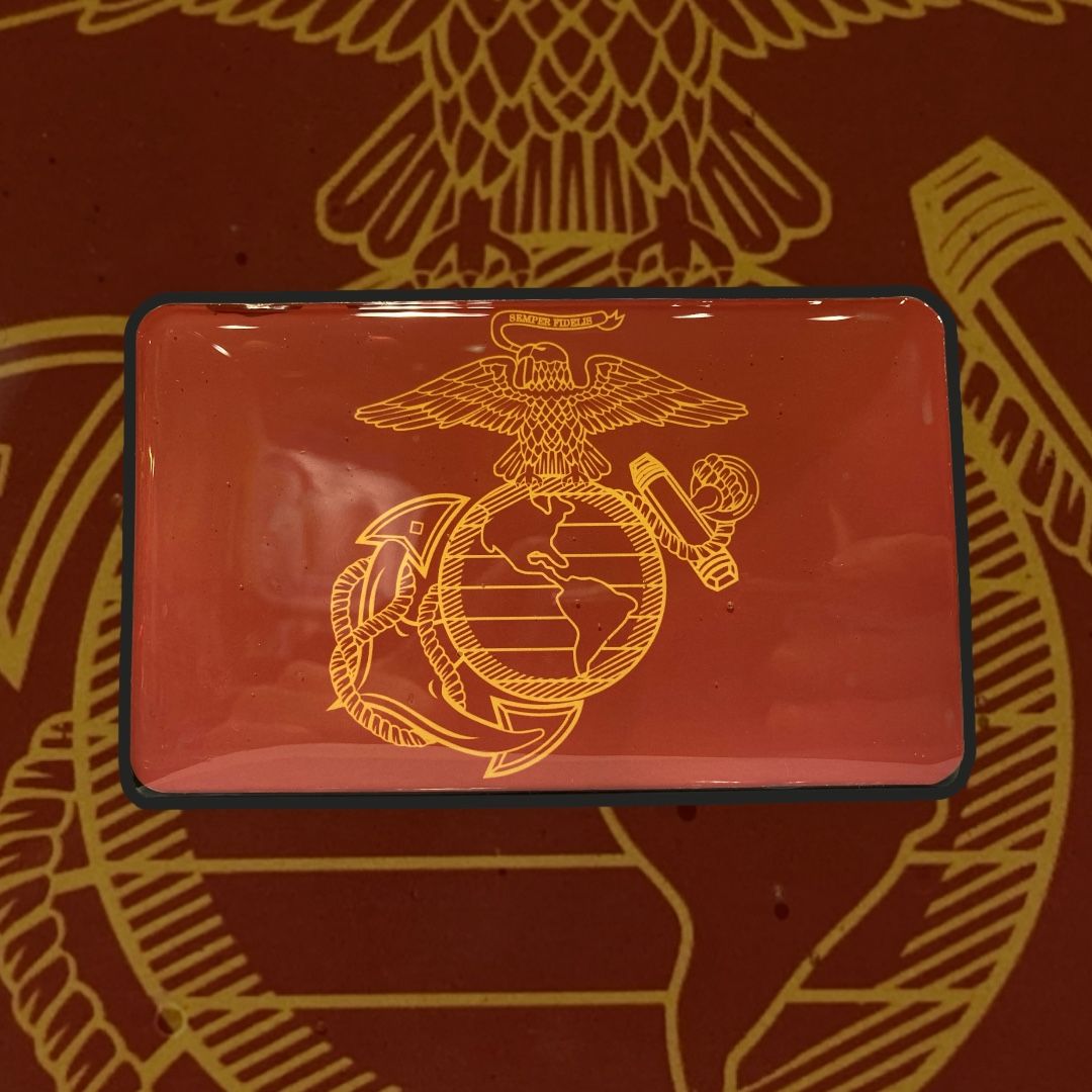 Black Metal Hitch Cover (EGA-Marines)