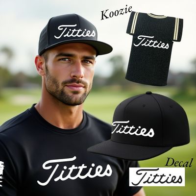 Titties Bundle (Shirt, Hat, Koozie, Decal) Titties Bundle (Shirt, Hat, Koozie, Decal)