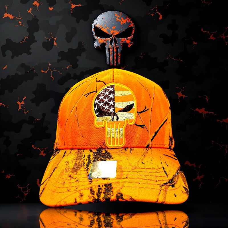 Orange Camo Hats