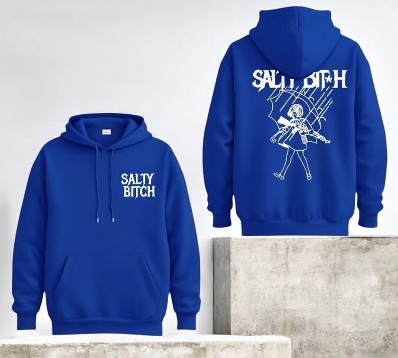Salty Bitch Hoodie (Blue/White)
