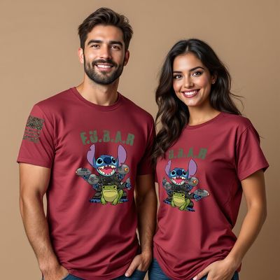 FUBAR Stitch Maroon T-Shirt