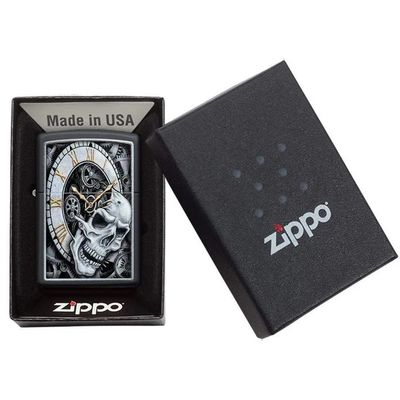 Zippo Skull Clock Lighter