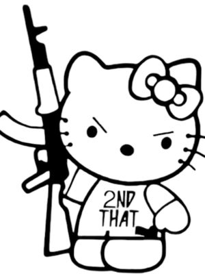2nd Amendment Kitty Decal 4.5"