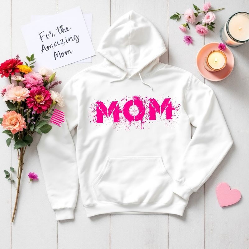 MOM Definition Hoodie White/Pink