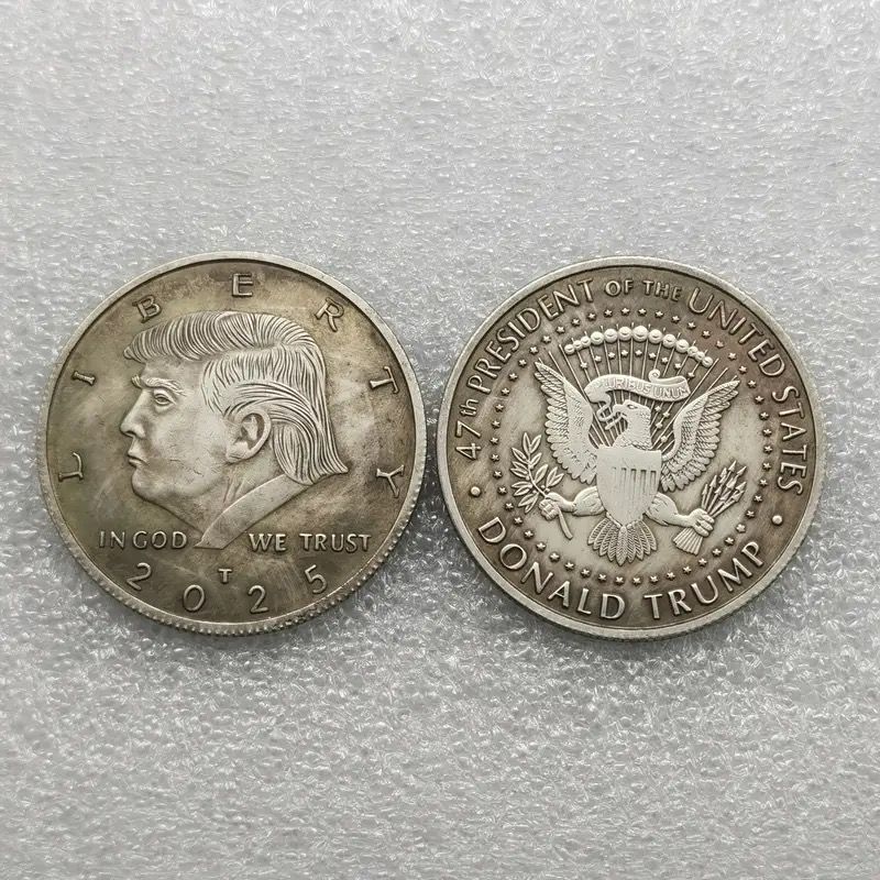 Challenge Coin Trump Silver Dollar 2025