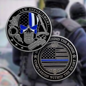 Challenge Coin Blue Line Punisher
