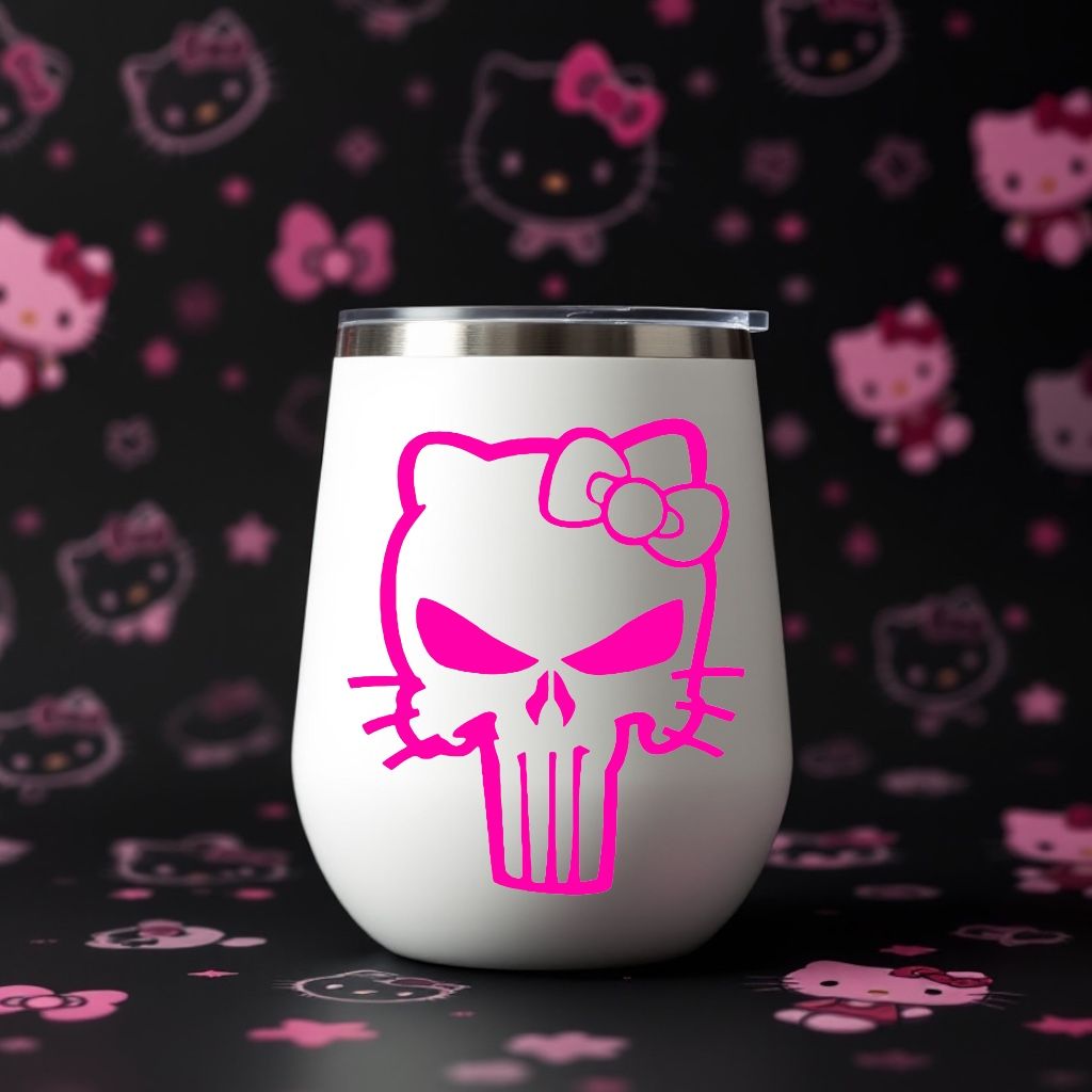 12oz Tumbler Punisher Kitty