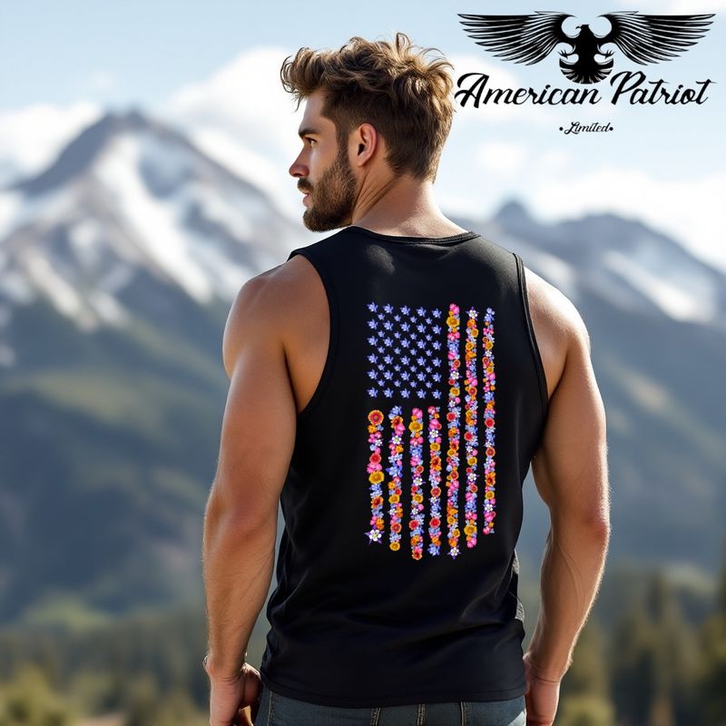 Colorado Flowers Flag Men's T/T Black