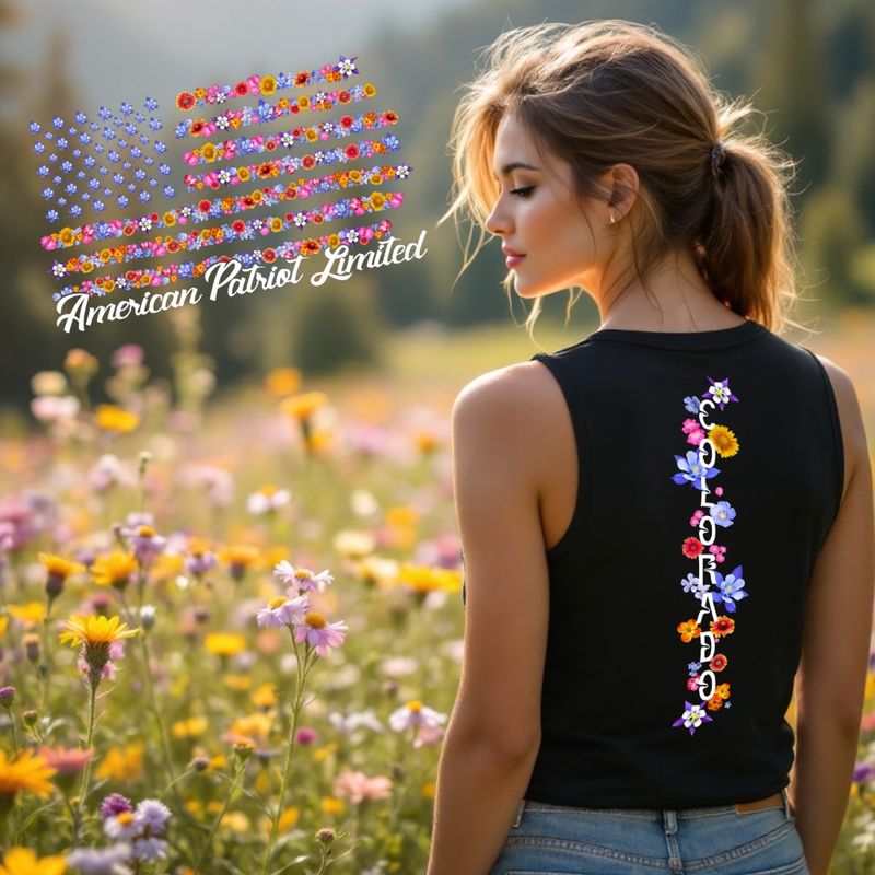 Colorado Flowers Ladies T/T Black