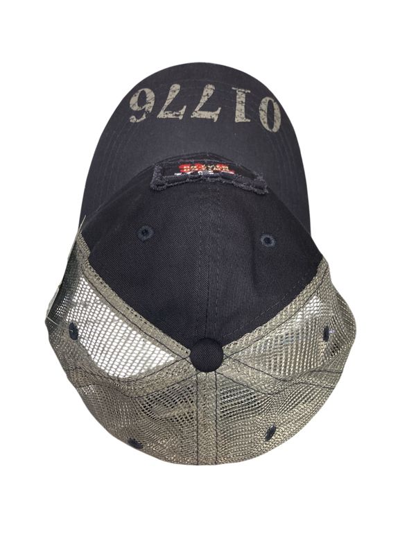 Hats USA United States 01776 Navy Blue/Silver Mesh SnapBack