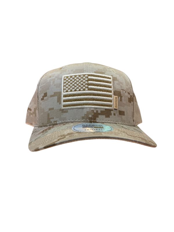Hats Desert Digital Camo W/Tan Flag