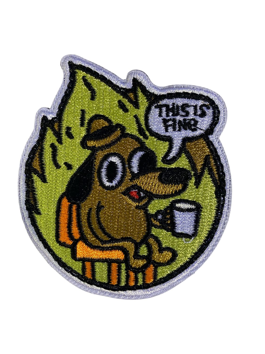 Patches White "Gun Show" This is Fine 