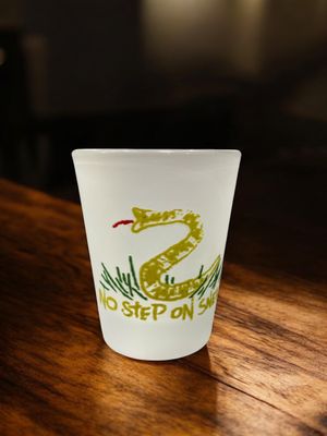 No Step On Snek Frosted Shot Glass