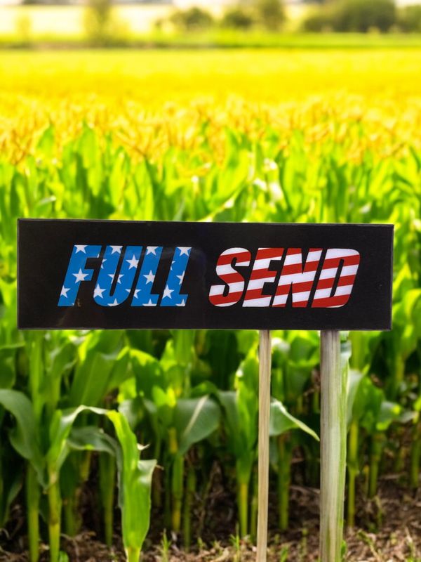 American Flag Full Send Sticker