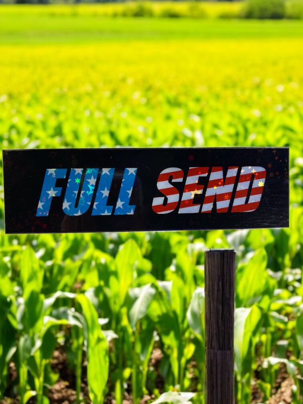 American Flag Full Send Sticker