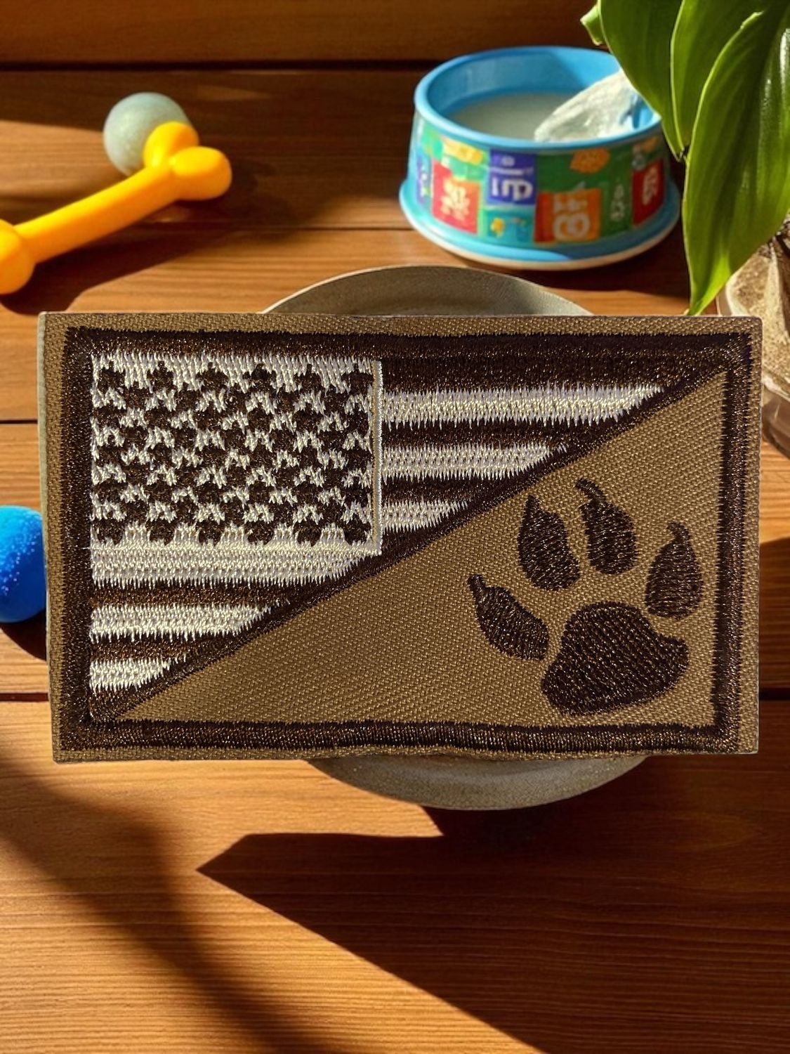Patches Flag Paw Print Coyote