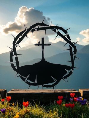 Calvary Cross Decal 5.5"