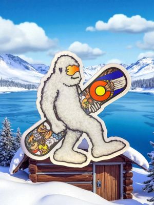Colorado Decals Yeti Snowboard