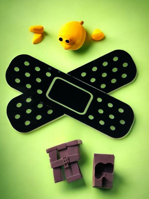Double Bandaid Decal (3")