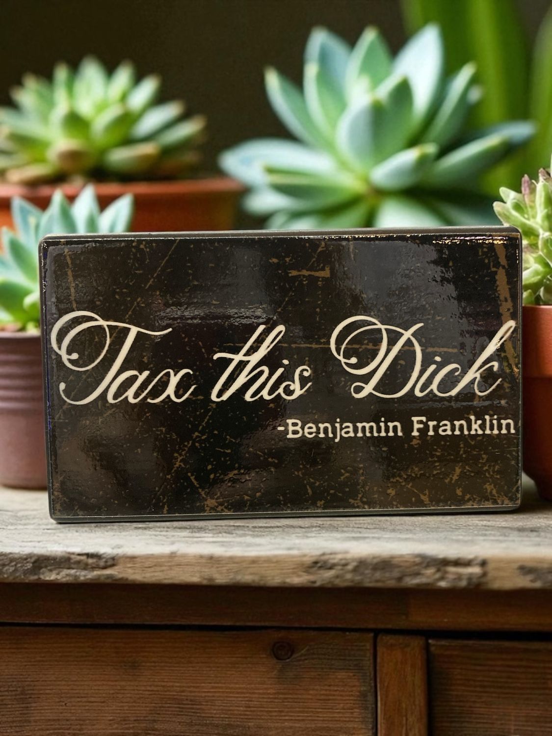 Black Metal Hitch Cover (Tax This Dick)