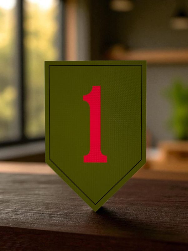 1st Infantry Division Sticker 3"X4.5"