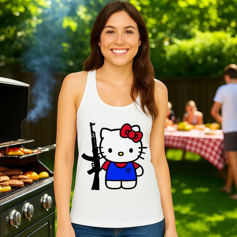 2nd Amendment Kitty T/T White (Full Color)