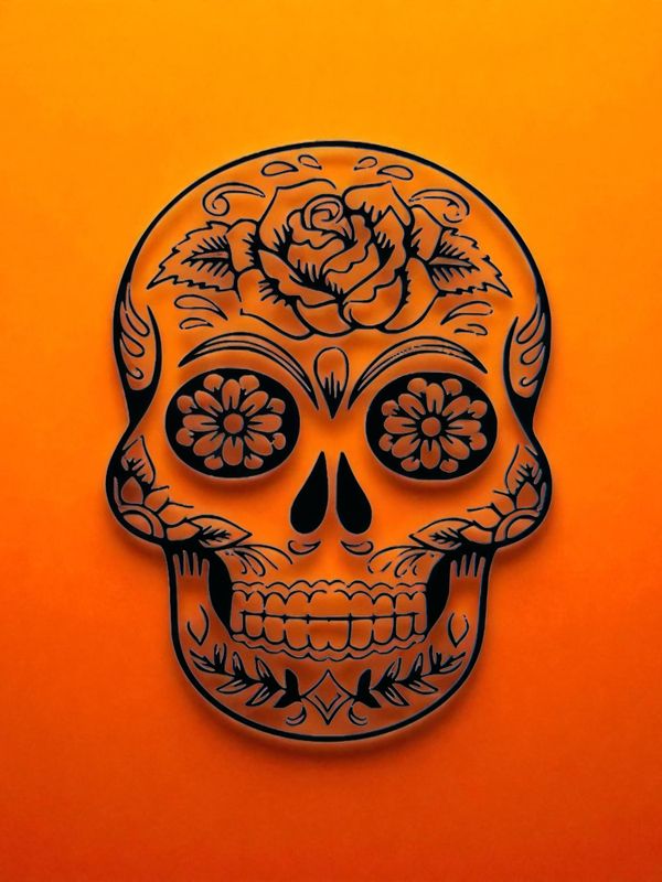 Sugar Skull Decal 11.5"