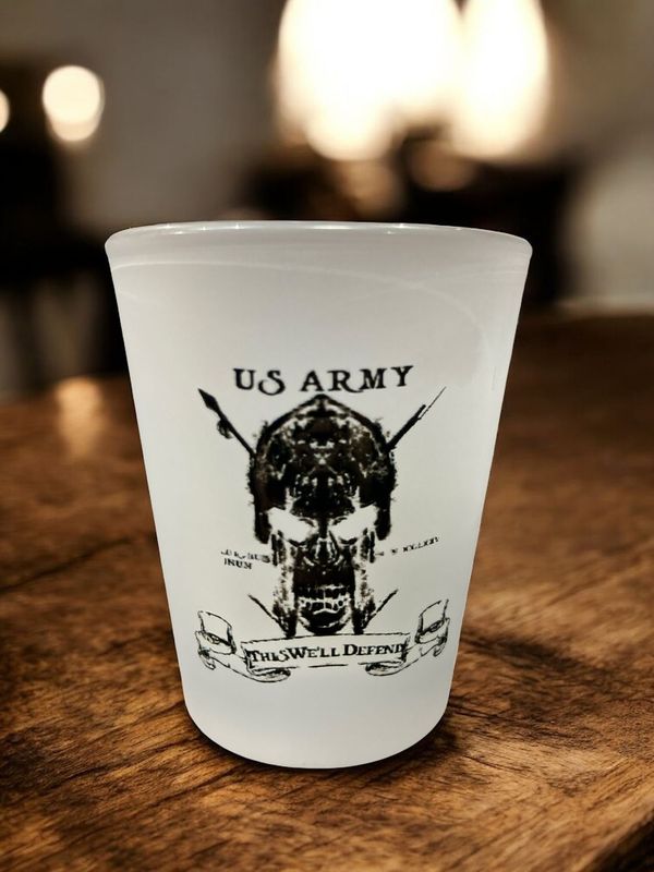 United States Army Frosted Shot Glass