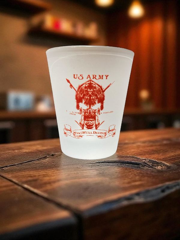 United States Army Frosted Shot Glass