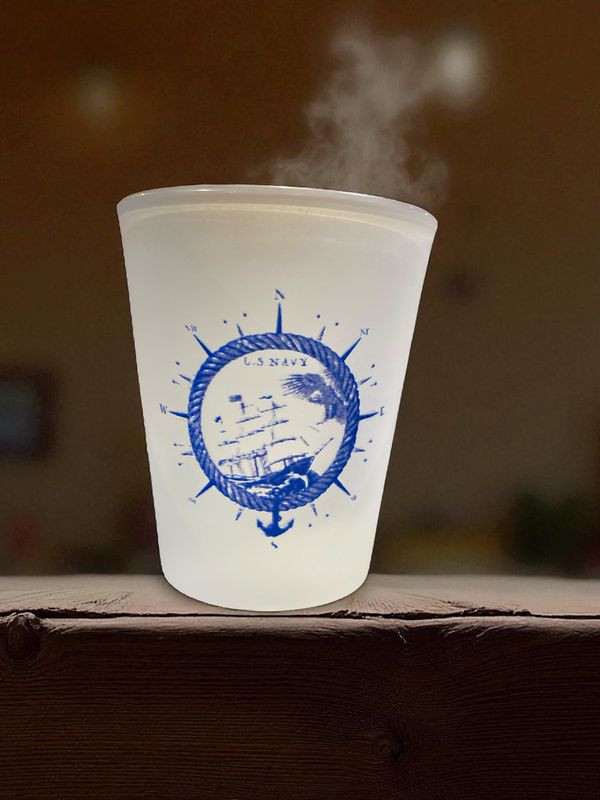 United States Navy Frosted Shot Glass