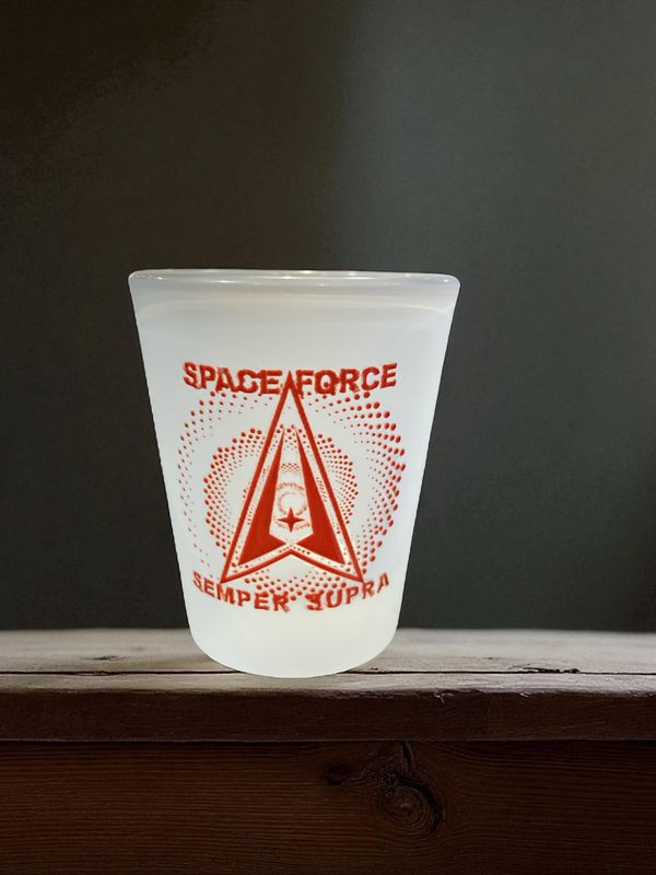United States Space Force Frosted Shot Glass