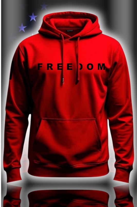 Charlie Kirk Freedom Hoodie (Red)